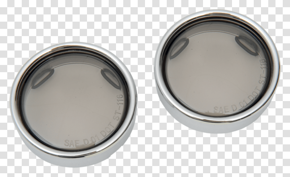 Drag Specialties Pair Chrome Bullet Smoked Trim Ring Circle, Wristwatch, Gauge, Lens Cap Transparent Png