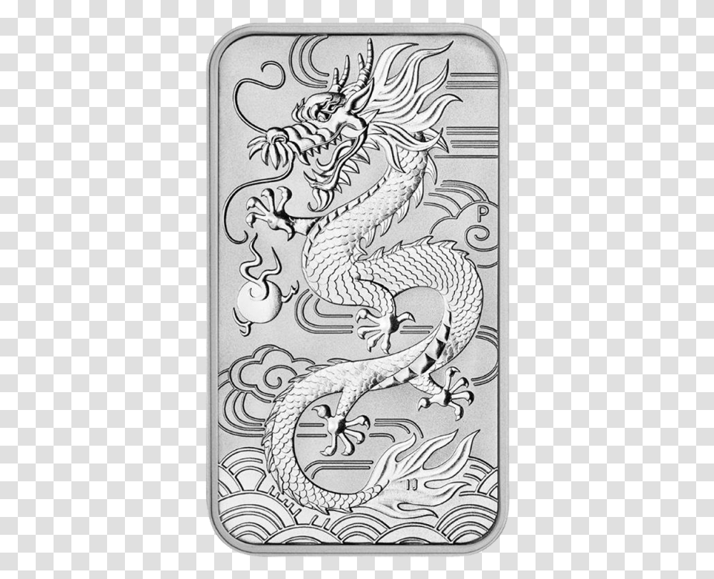 Dragon 1oz Silver Coin 2018 Rectangular 2018 Australian Silver Dragon, Drawing, Bird, Animal Transparent Png