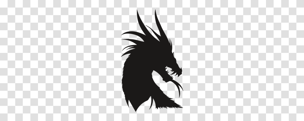 Dragon Silhouette, Animal, Stencil, Claw Transparent Png