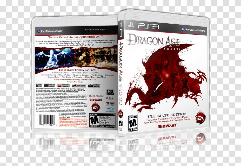 Dragon Age Origins Box, Poster, Advertisement, Electronics Transparent Png