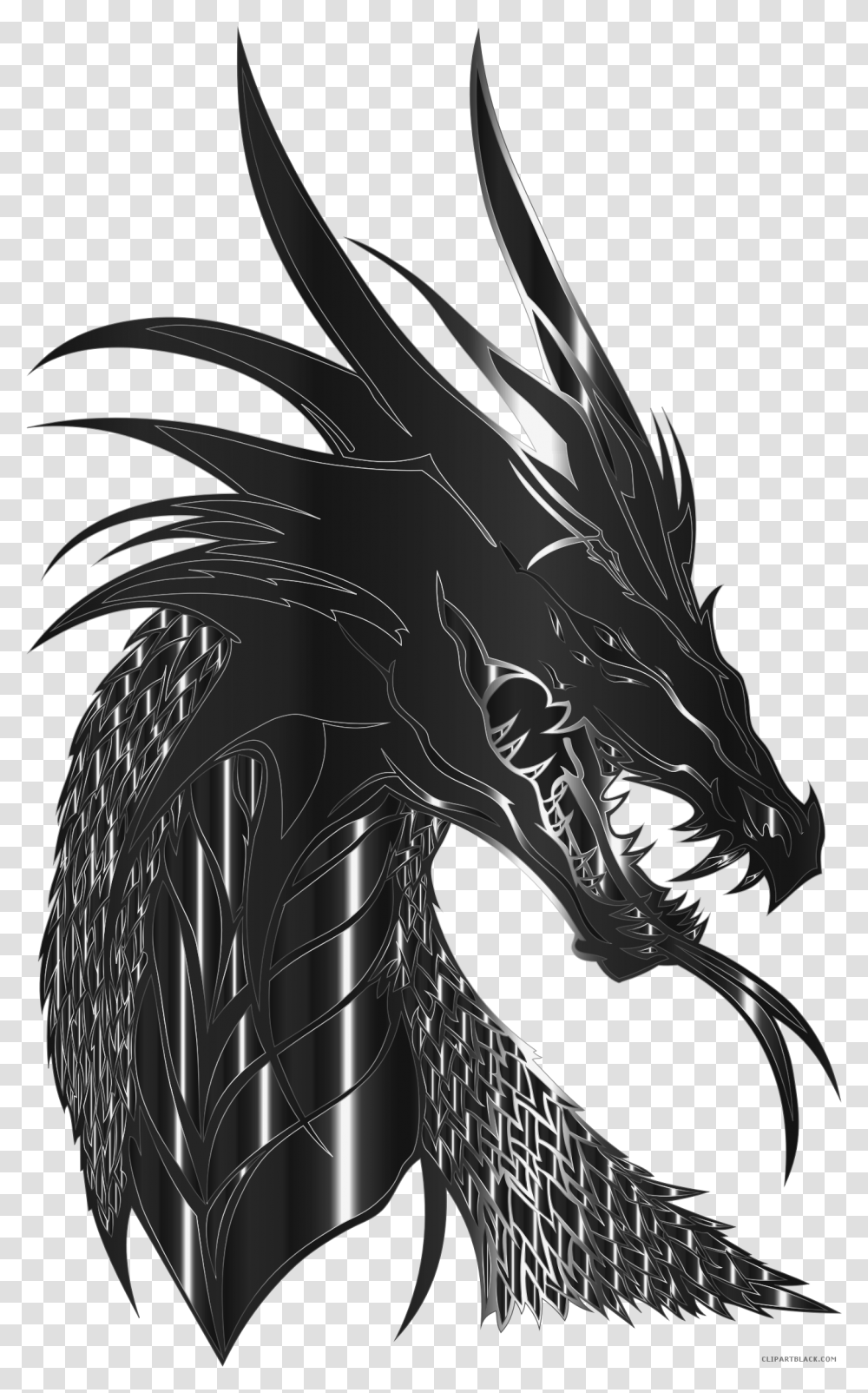 Dragon Animal Free Black White Images Clipartblack Transparent Png