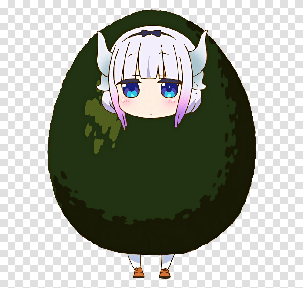 Dragon Avocado Miss Kobayashi's Maid Kanna Chibi Miss Kobayashi, Plant, Food, Birthday Cake, Dessert Transparent Png