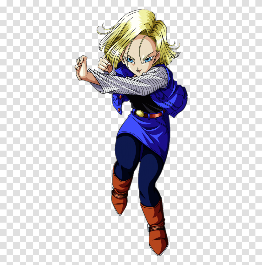 Dragon Ball Character Android 18 Punching C 18 Dragon Ball, Person, Costume, Comics Transparent Png