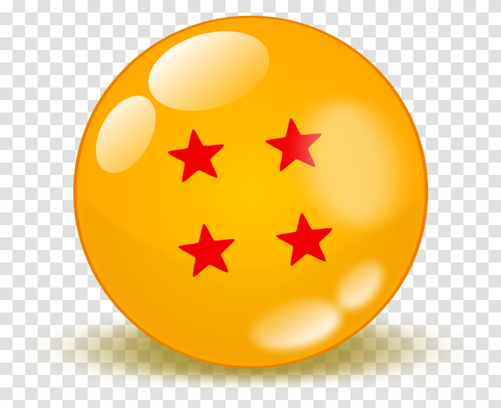 Dragon Ball Clipart 4 Star Bola Dragon Ball Z, Sphere, Plant, Balloon, Egg Transparent Png