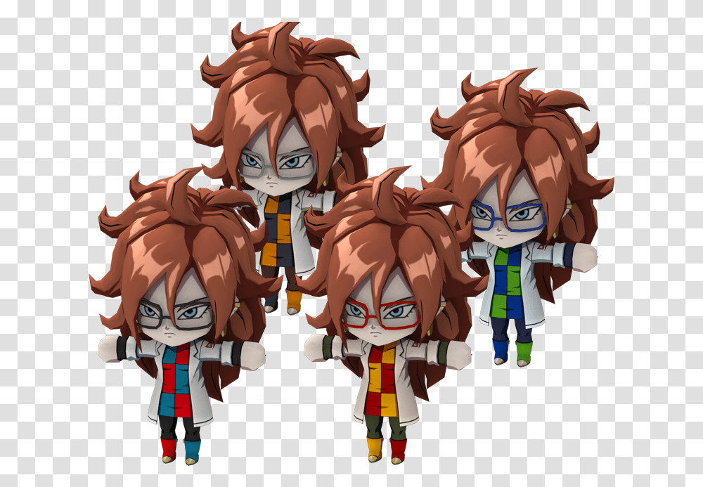 Dragon Ball Fighterz Android 21 Lab Coat, Person, Crowd, People, Toy Transparent Png