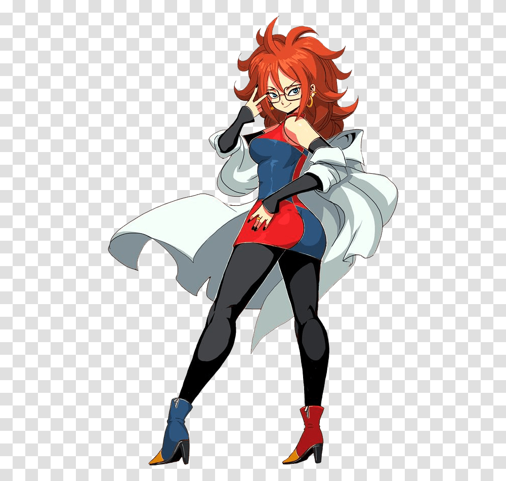 Dragon Ball Fighterz Android Dragon Ball Fighterz Android 21, Person, Human, Comics, Book Transparent Png
