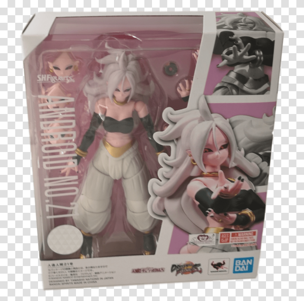Dragon Ball Fighterz Android No 21 6 Android 21 Sh Figuarts, Figurine, Person, Text, Doll Transparent Png