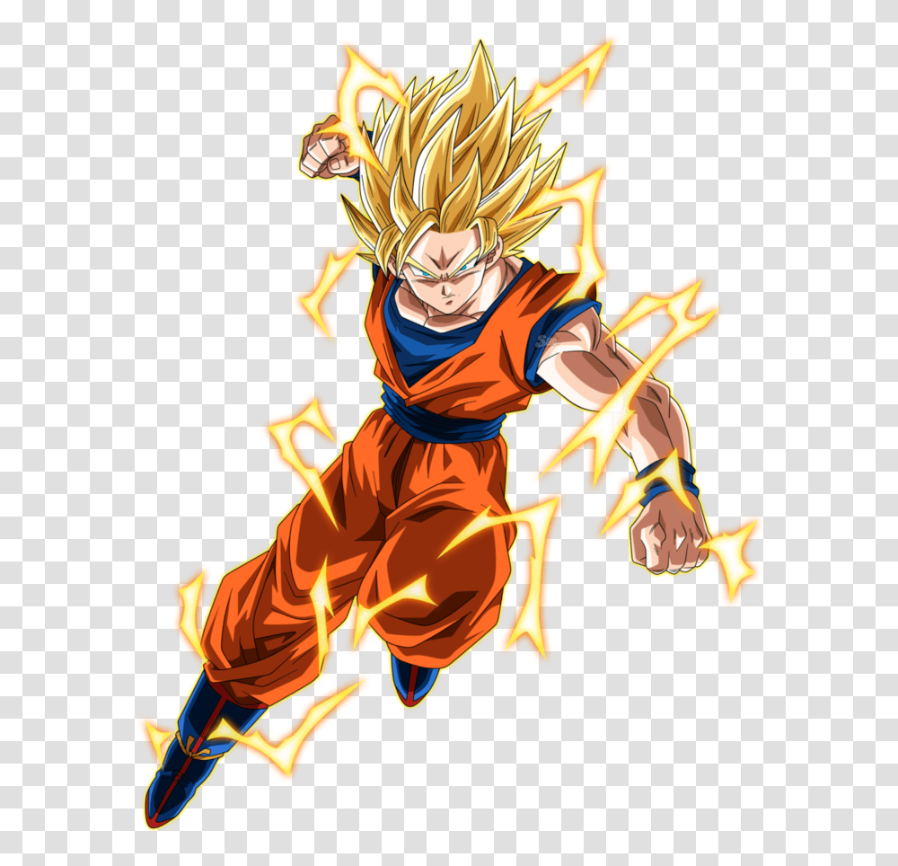 Dragon Ball Goku Ssj2 Image Dragon Ball Goku, Person, Human, Fire, Flame Transparent Png