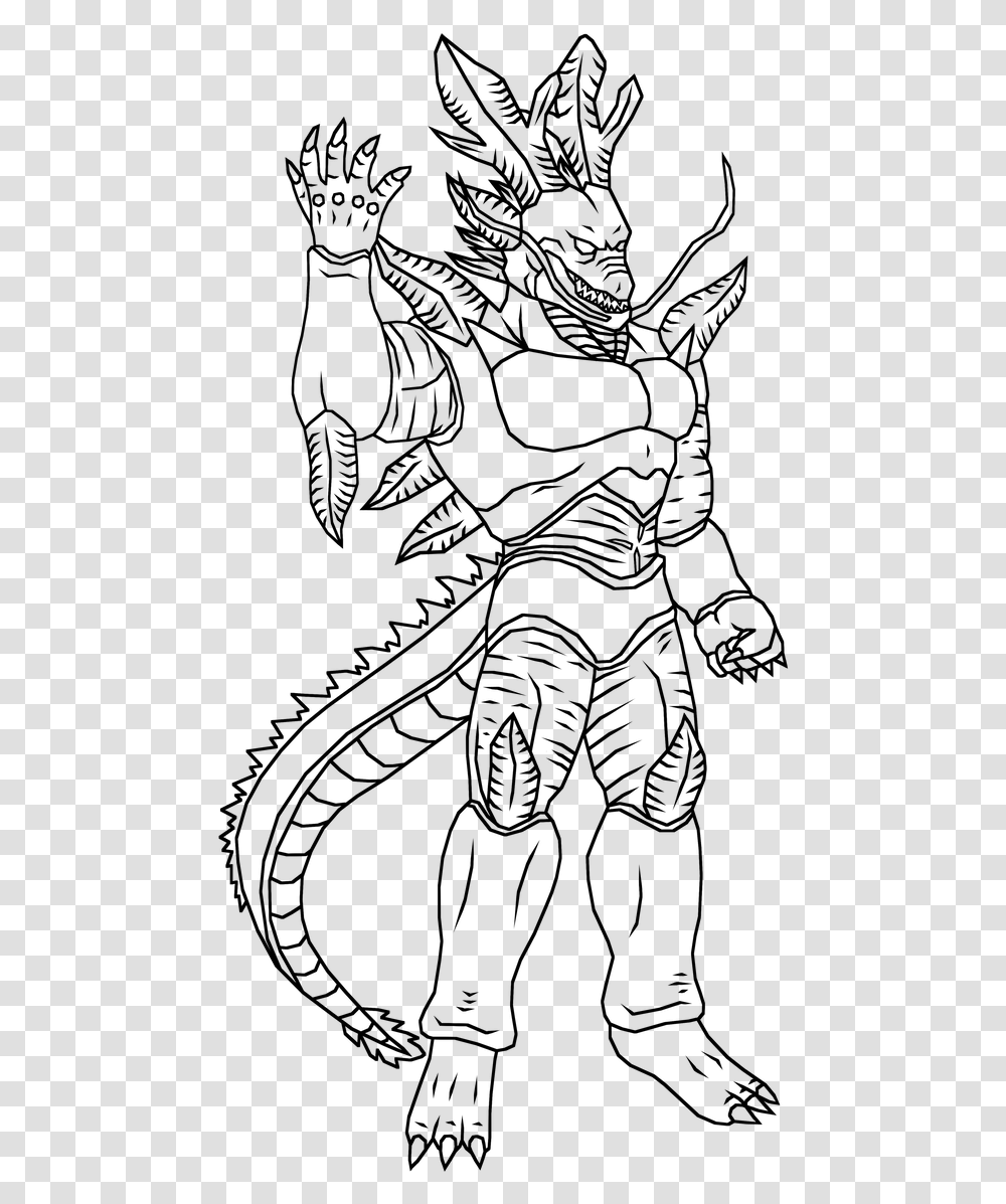 Dragon Ball Gt Omega Shenron Coloring Page, Gray, World Of Warcraft Transparent Png