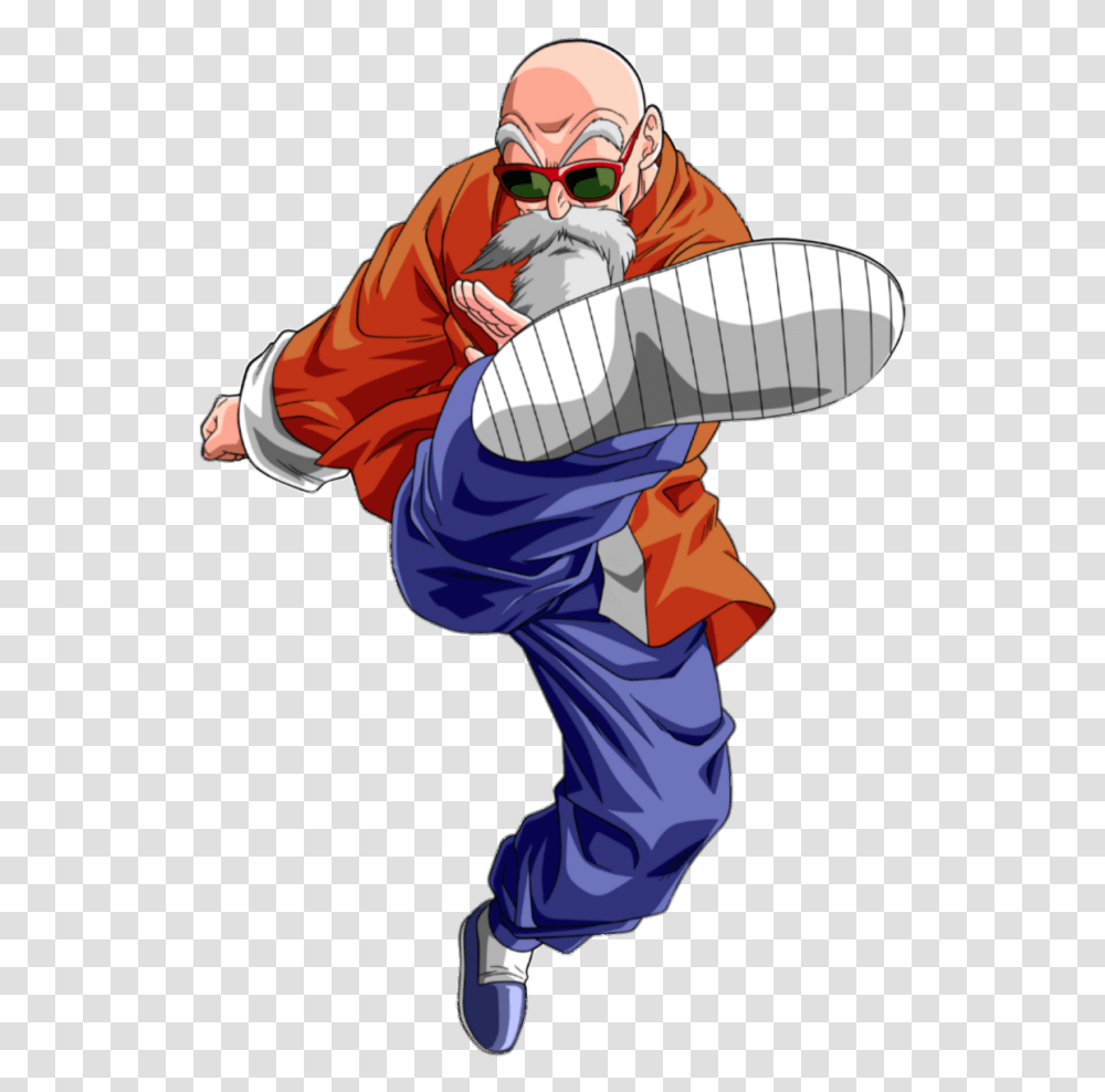 Dragon Ball Master Roshi Kicking Image, Person, Human, Sport, Sports Transparent Png
