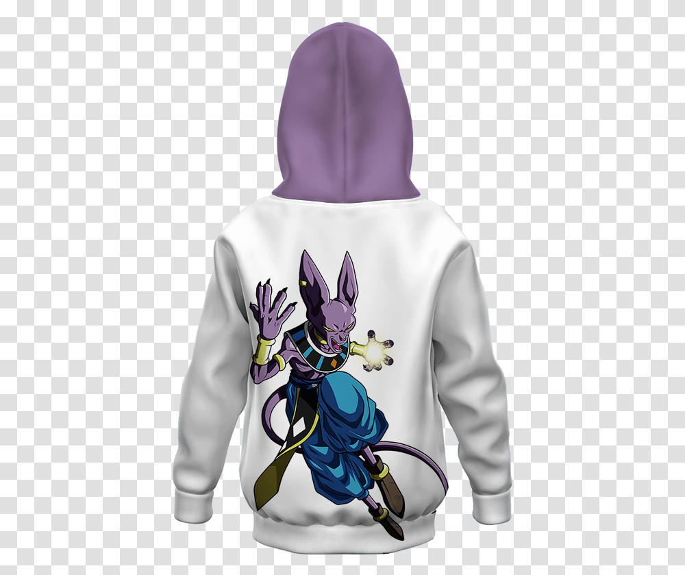 Dragon Ball Powerful God Of Destruction Beerus Kids Hoodie Fictional Character, Clothing, Apparel, Sweatshirt, Sweater Transparent Png