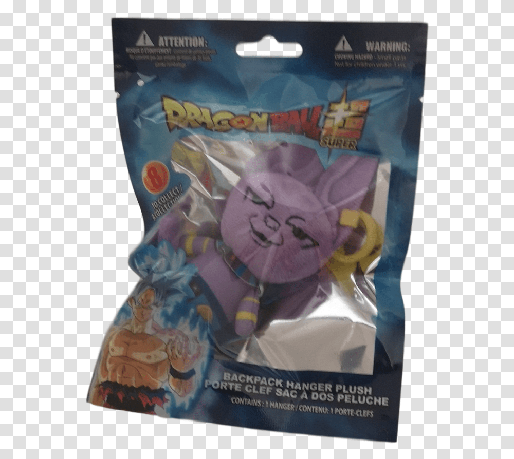 Dragon Ball Super Beerus 4 Plush Bag Hanger Animal Figure, Poster, Clothing, Sweets, Food Transparent Png