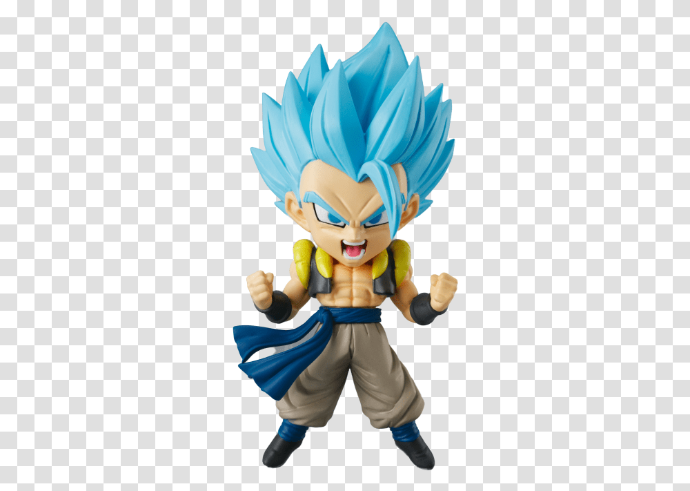 Dragon Ball Super Saiyan Blue Gogeta Chibi Masters Figure By Bandai Dragon Ball Chibi Figure, Figurine, Person, Human Transparent Png