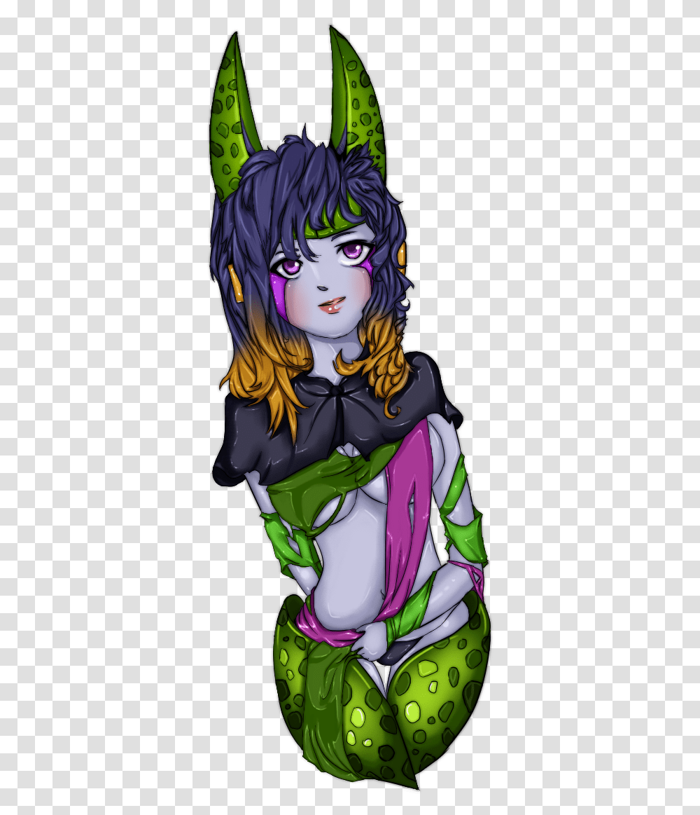 Dragon Ball Z Female Cell Art Dragon Ball Cell, Person, Graphics, Costume, Doll Transparent Png