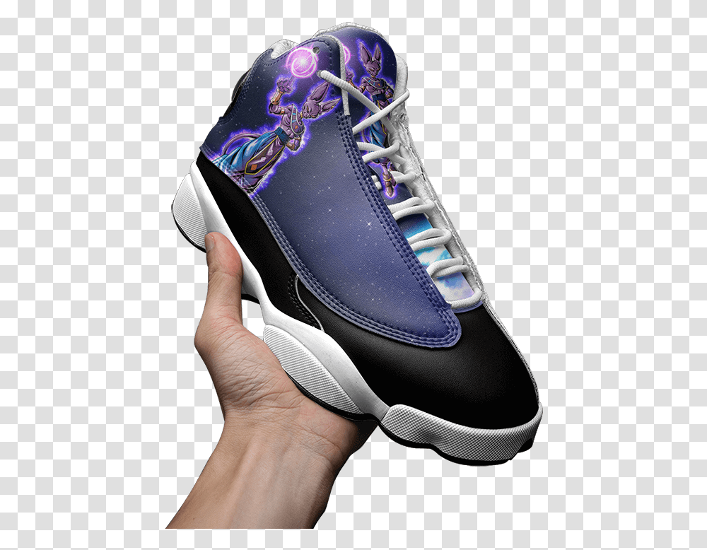 Dragon Ball Z God Of Destruction Beerus Basketball Sneakers Dragon Ball Z, Clothing, Apparel, Shoe, Footwear Transparent Png