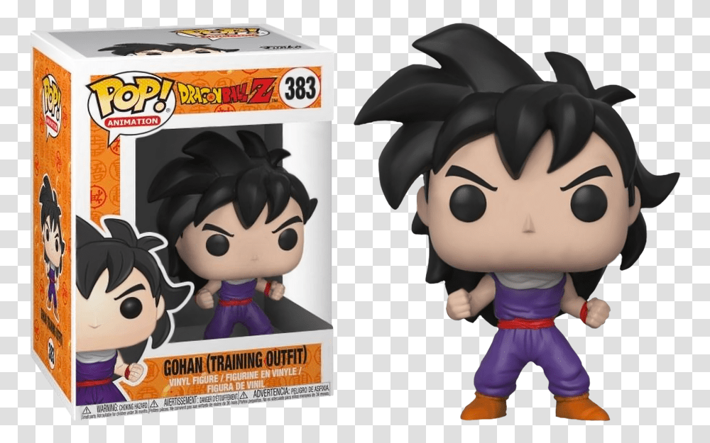 Dragon Ball Z Gohan In Training Outfit Pop Vinyl Figure Funko Pop Dragon Ball Z Gohan, Person, Label, Text, Costume Transparent Png