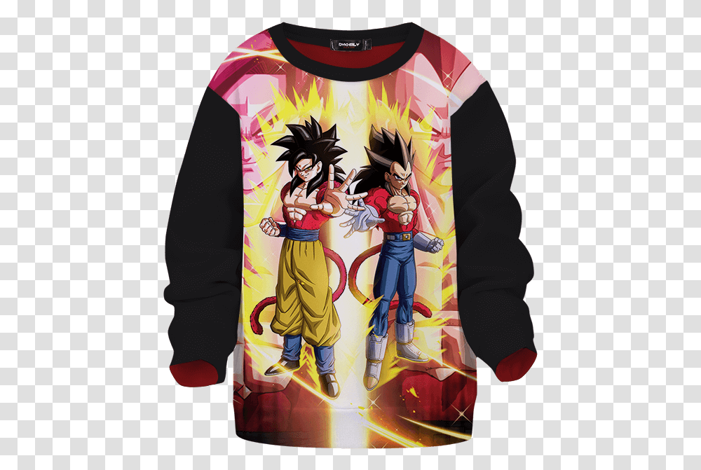 Dragon Ball Z Goku Vegeta Super Saiyan 4 Kids Sweatshirt Dragon Ball Dokkan Battle, Clothing, Sleeve, Person, Shoe Transparent Png
