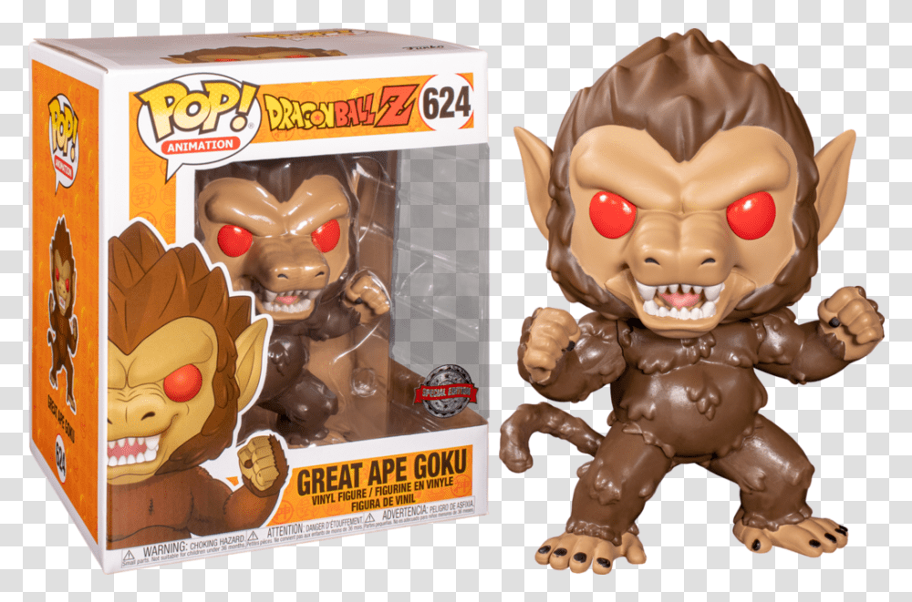 Dragon Ball Z Great Ape Goku Us Exclusive 6 Great Ape Goku Pop, Sweets, Food, Doll, Toy Transparent Png