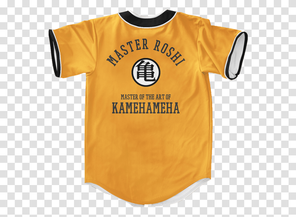 Dragon Ball Z Master Roshi Punch Turtle Kanji Baseball Jersey Jersey, Clothing, Apparel, T-Shirt, Sleeve Transparent Png