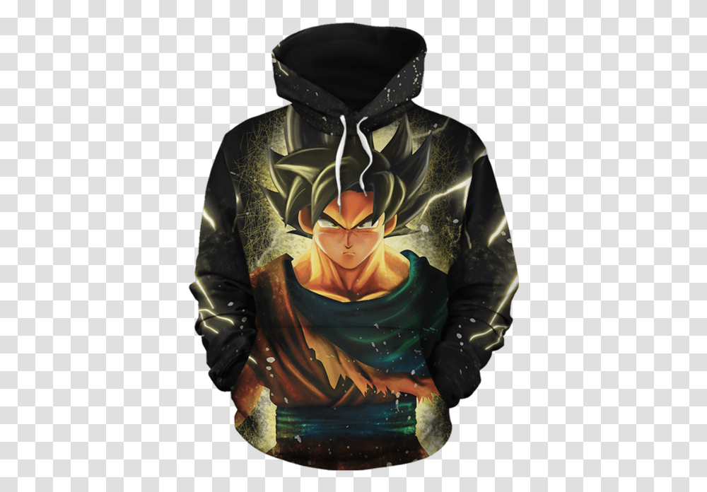 Dragon Ball Z The Remarkable Son Goku Black Pullover Hoodie Hoodie, Clothing, Apparel, Sweatshirt, Sweater Transparent Png