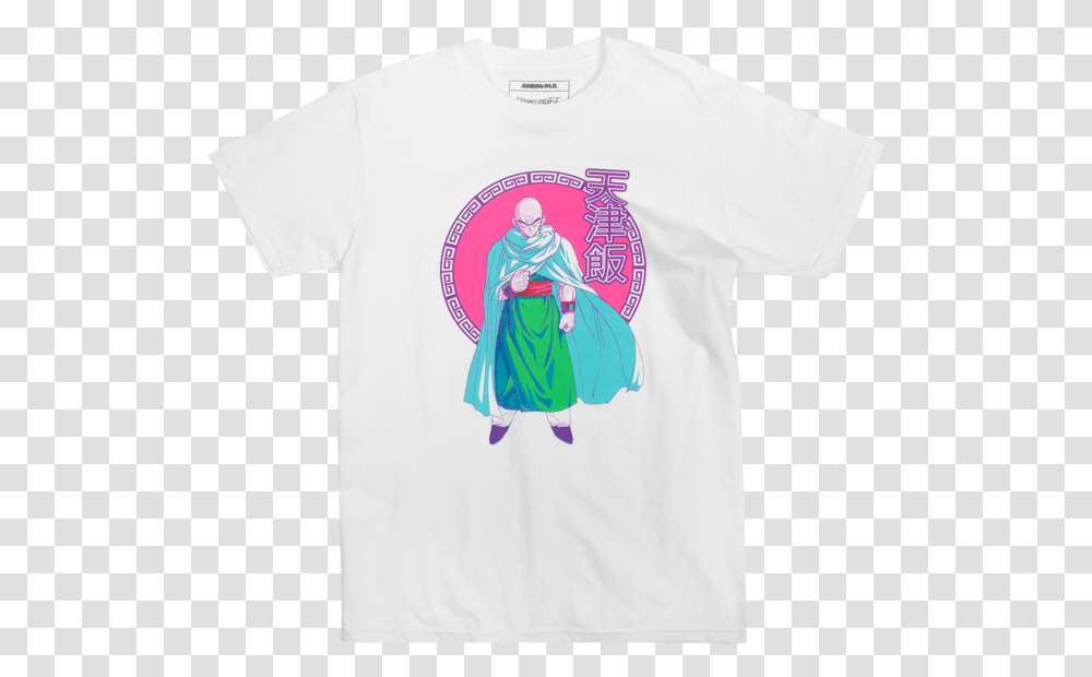 Dragon Ball Z Tien White Tee Active Shirt, Apparel, T-Shirt, Person Transparent Png