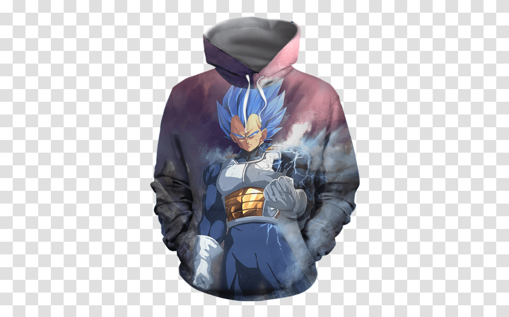Dragon Ball Z Vegeta Cool Saiyan Prince Super Epic Hoodie Background, Clothing, Sweatshirt, Sweater, Sleeve Transparent Png