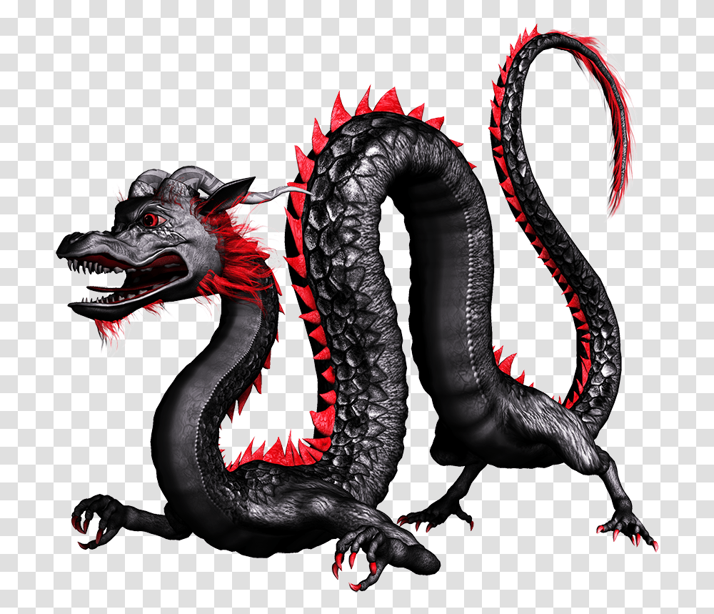 Dragon Black Red China Asian 3d Pose Isolated Chinese Dragon Gif Transparent Png