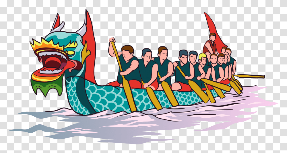 Dragon Boat Festival Photo Dragon Boat Race In China, Vehicle, Transportation, Rowboat, Person Transparent Png