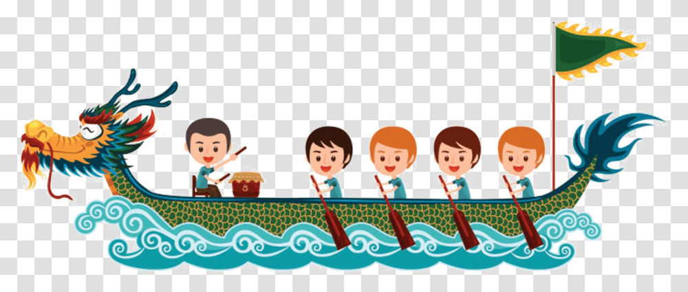 Dragon Boat & Free Boatpng Images Dragon Boat Race Clipart, Person, Label, Text, People Transparent Png