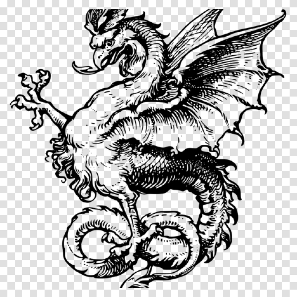 Dragon Clipart Black And White School Clipart Dragon Medieval, Gray, World Of Warcraft Transparent Png
