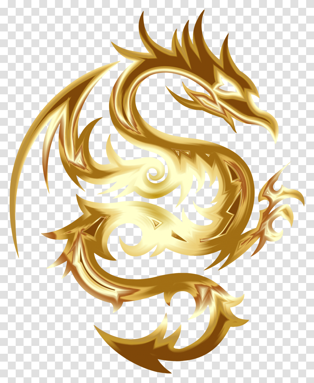 Dragon Clipart No Background Golden Dragon Logo Transparent Png