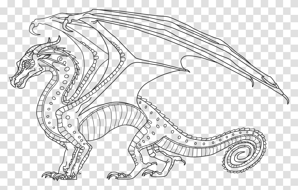 Dragon Clipart Wings Fire Picture Rainwing Dragon Coloring Page, Reptile, Animal, Snake Transparent Png