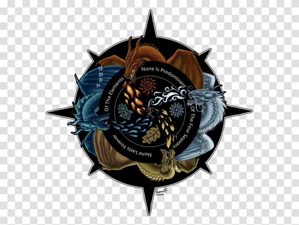 Dragon Compass, Pattern, Ornament, Logo Transparent Png
