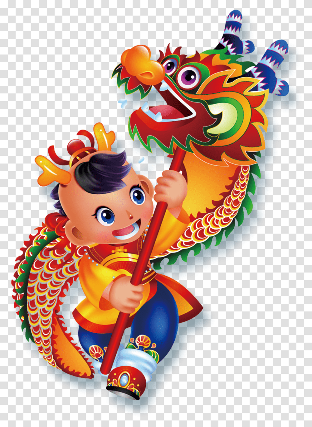 Dragon Dance Lion Chinese New Year Cartoon Chinese New Year Lion Dance Transparent Png