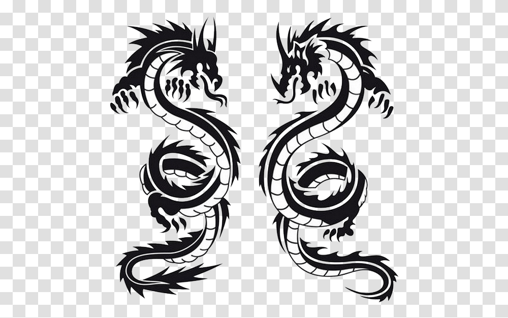 Dragon Double Tattoo Clip Arts Dragon Tattoos Transparent Png