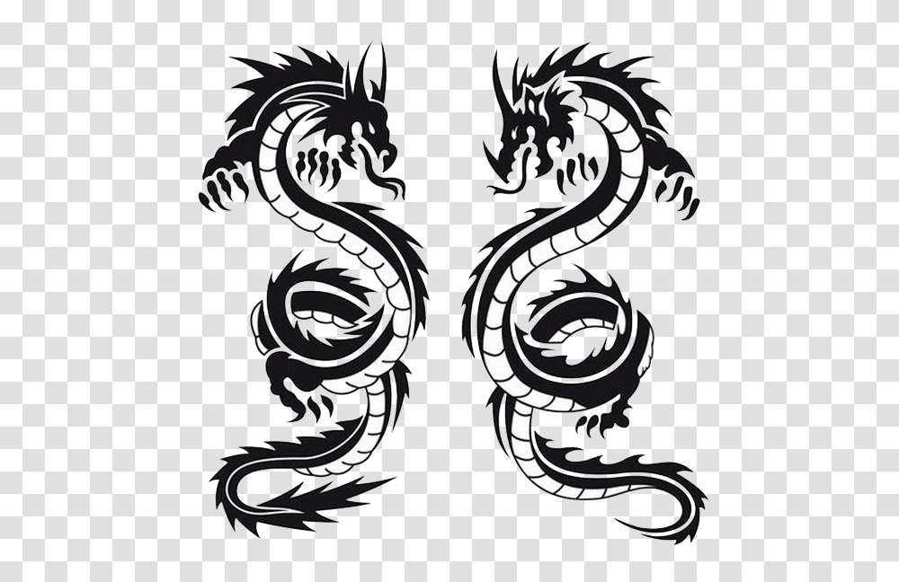 Dragon Double Tattoo Transparent Png