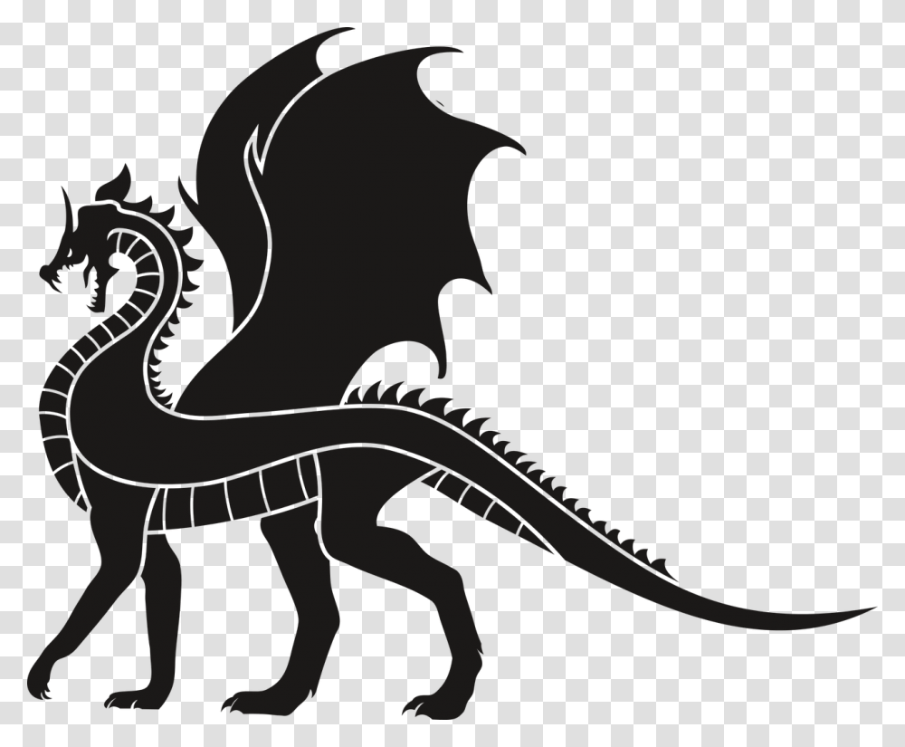 Dragon Dragoon Black No Background Wings, Animal, Reptile Transparent Png