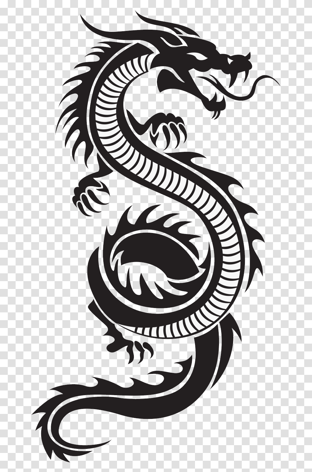 Dragon, Fantasy, Stencil Transparent Png