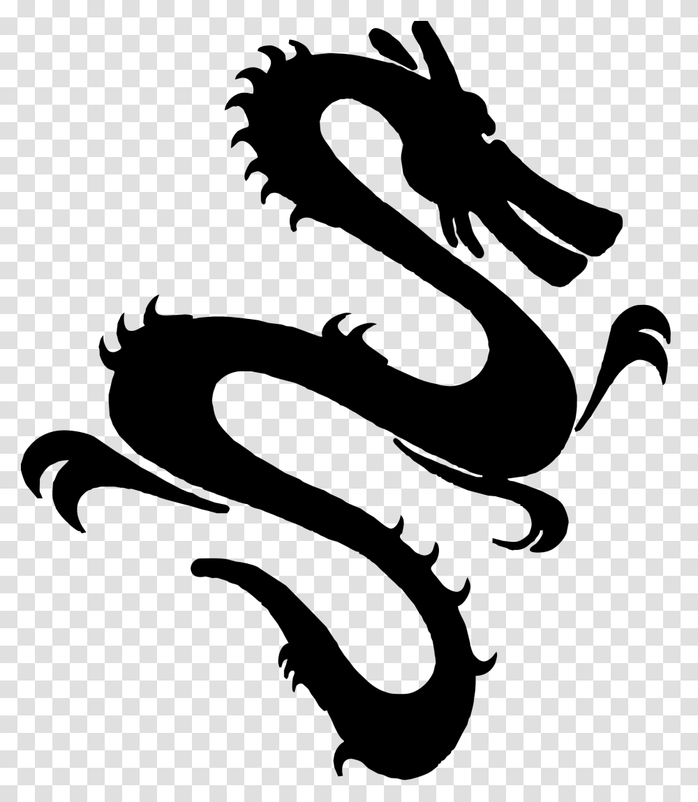 Dragon, Fantasy, Stencil Transparent Png