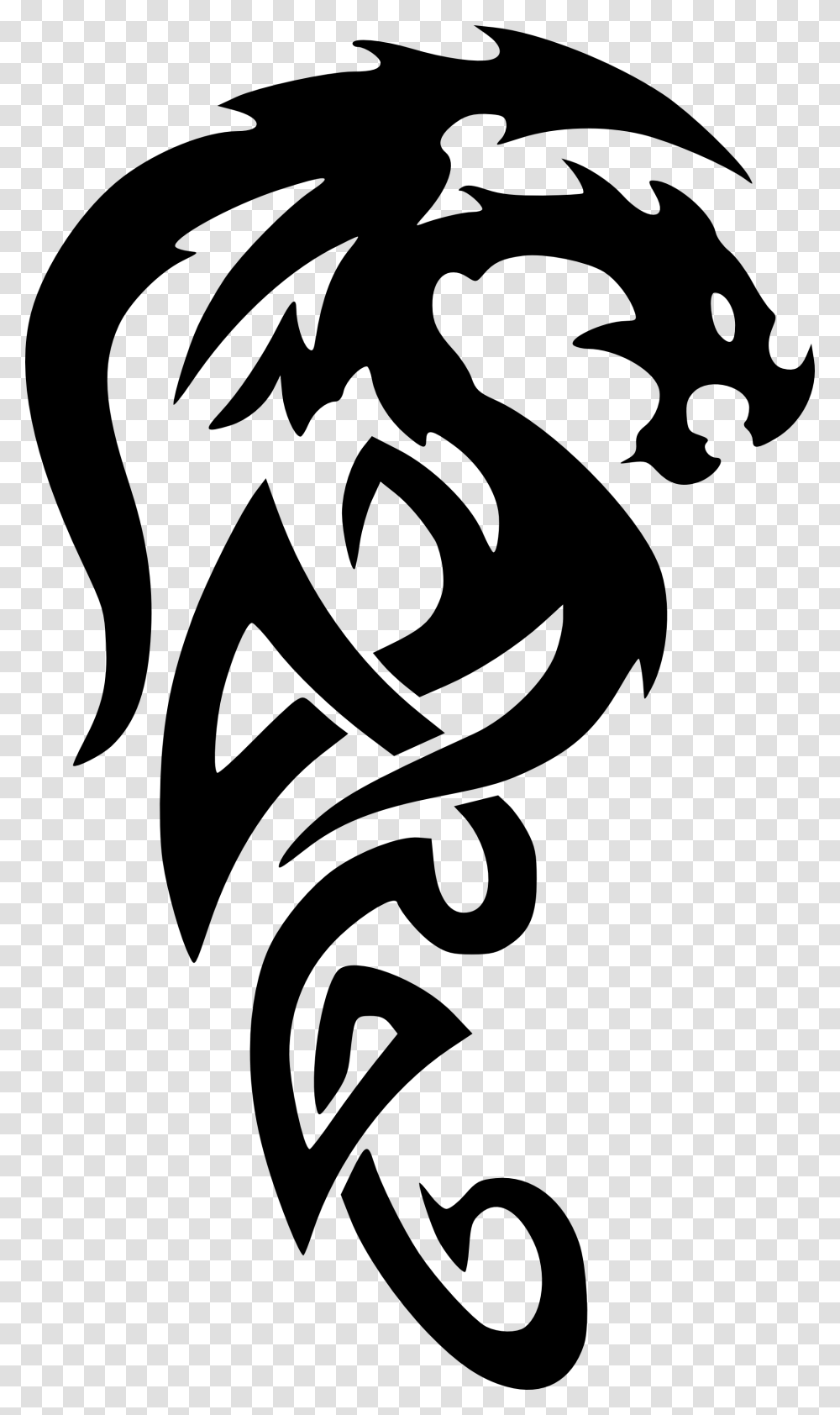 Dragon, Fantasy, Stencil Transparent Png
