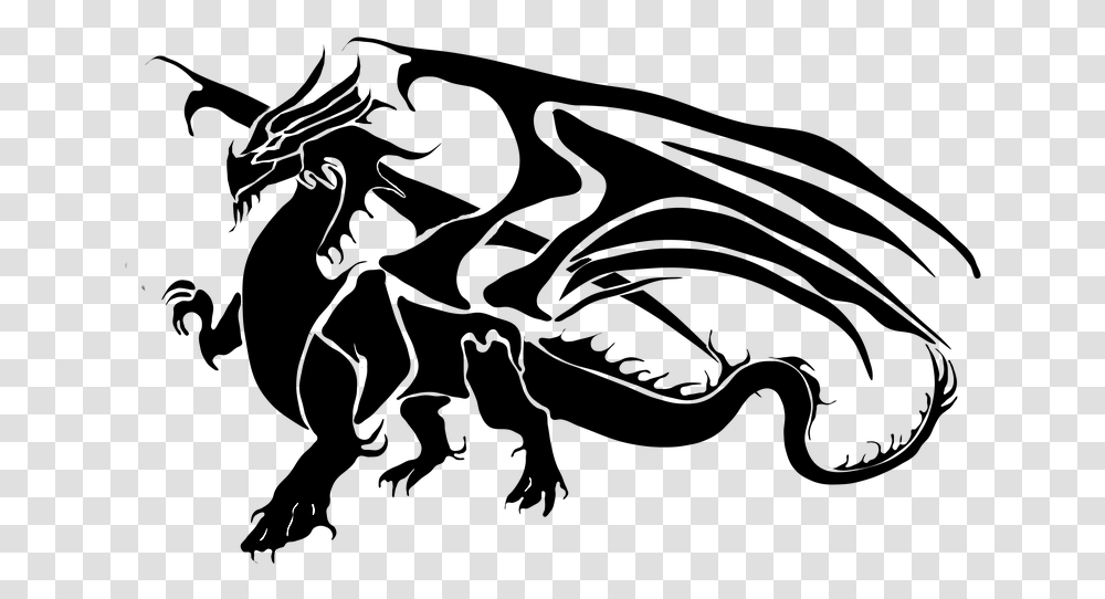 Dragon Fire Evil Strong Shadow Black Myth, Nature, Outdoors, Night, Outer Space Transparent Png