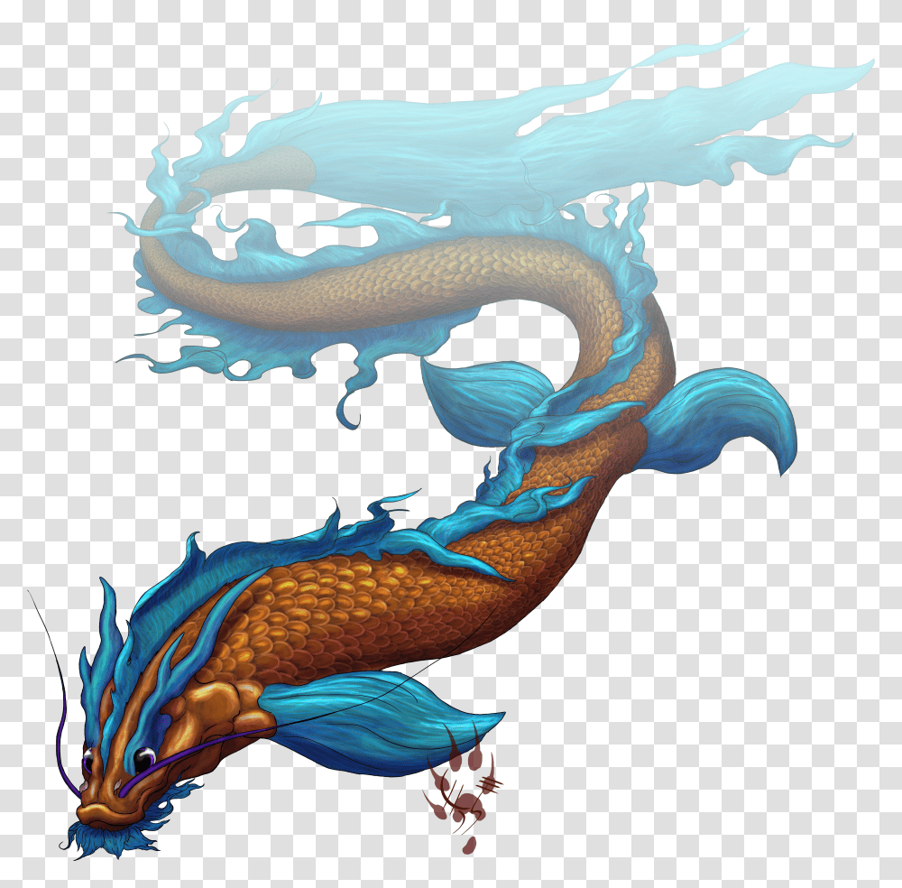 Dragon Fish Dragon Koi Clipart Full Size Clipart Mythical Koi Transparent Png