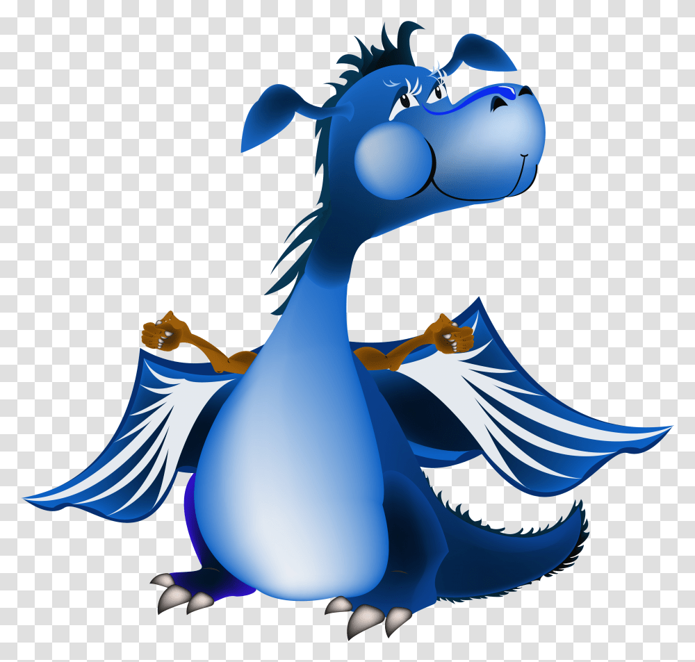 Dragon Free Cartoon Dragon Blue Clipart Full Size Blue Dragons Logo Funny, Bird, Animal, Seagull, Waterfowl Transparent Png