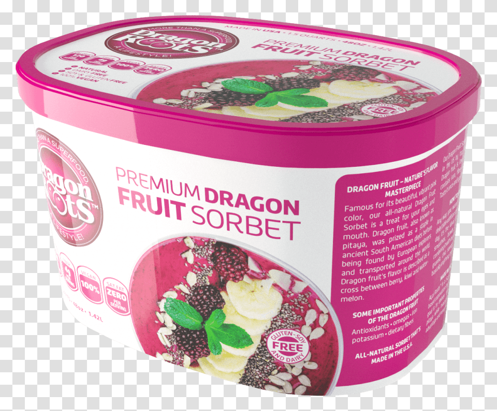 Dragon Fruit 48oz Roots Strawberry, Food, Sweets, Confectionery, Plant Transparent Png