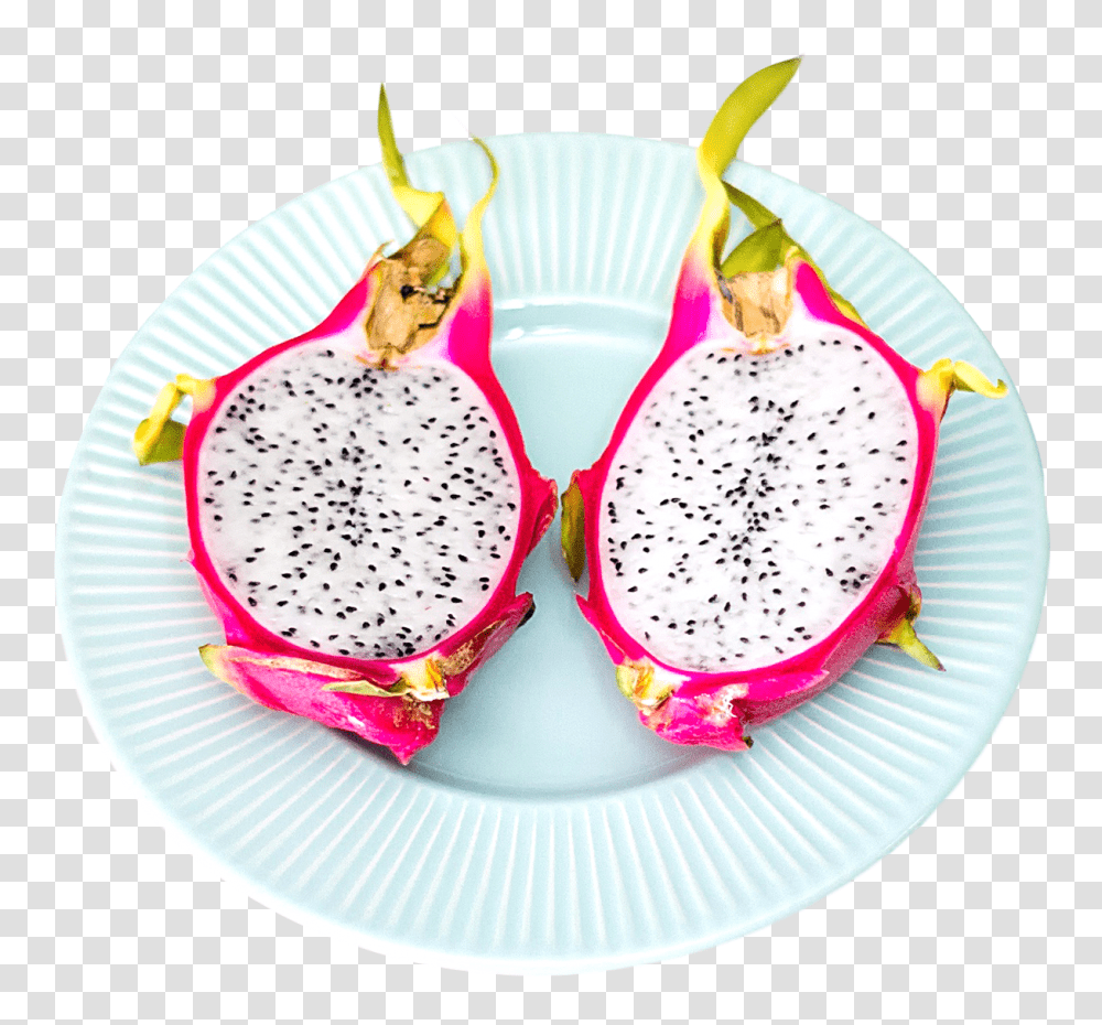 Dragon Fruit Dragon Fruit In Plate, Plant, Produce, Food, Pomegranate Transparent Png