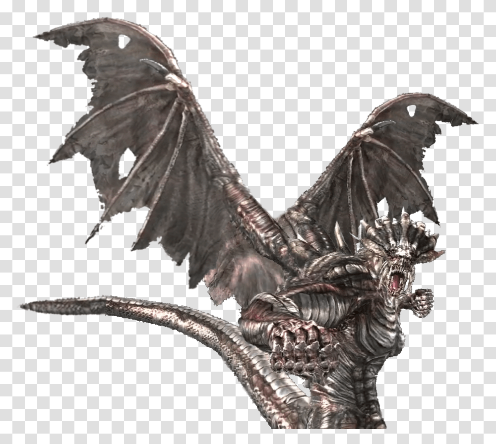 Dragon God Demon's Souls Wiki Fandom Dragon God Souls Remake, Bird, Animal, Statue, Sculpture Transparent Png