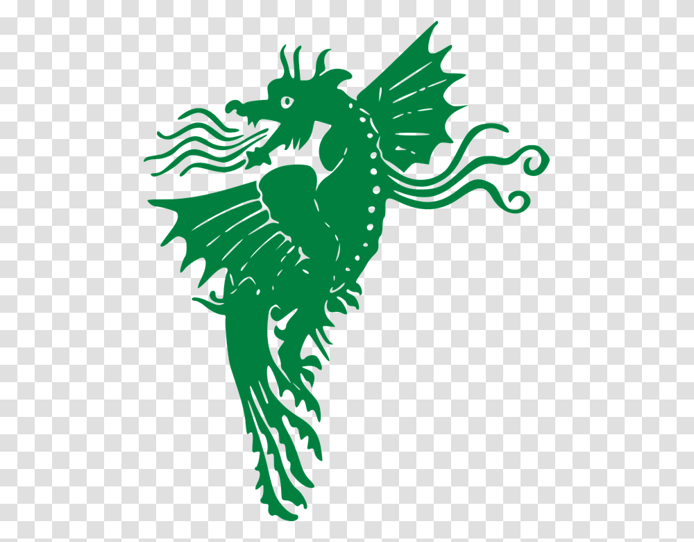 Dragon Green Flying Fire Tattoo Tattoo, Reptile, Animal, Fern, Plant Transparent Png