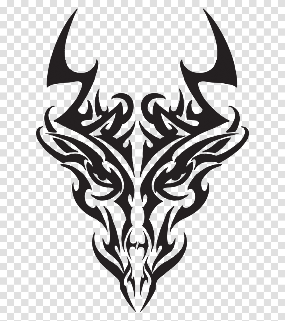 Dragon Head Clipart, Stencil Transparent Png