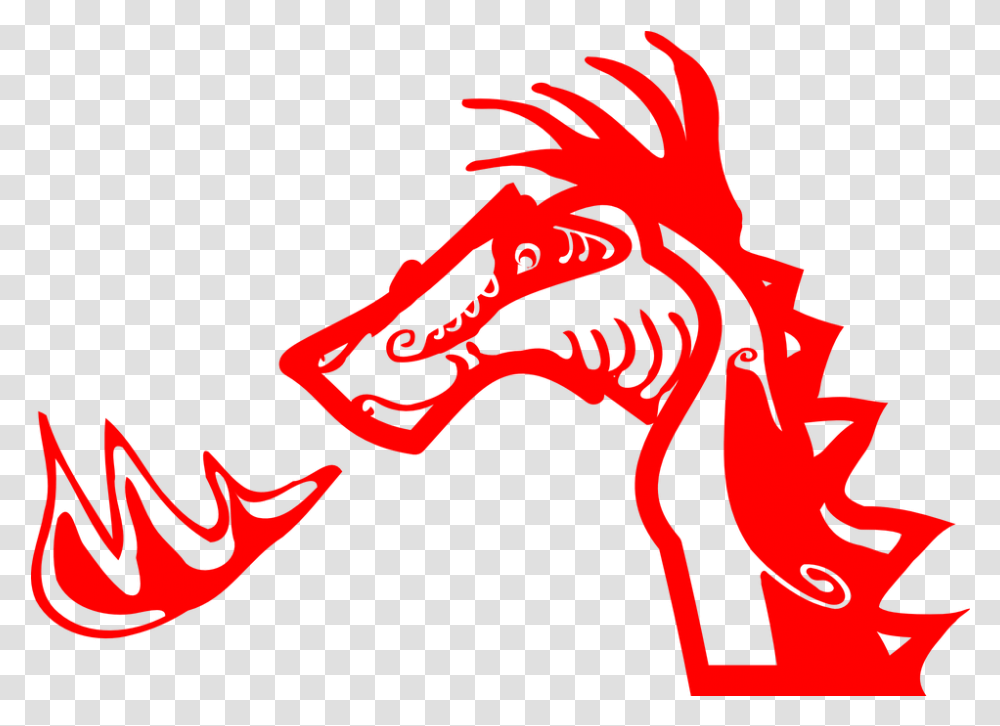 Dragon Head Fire, Animal,  Transparent Png