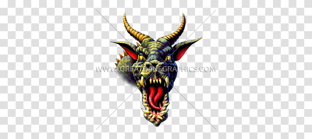 Dragon Head Front Production Ready Artwork For T Shirt Illustration, Ornament, Statue, Sculpture, Insect Transparent Png